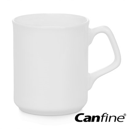 9oz Sublimation Coated Ceramic Mug With Square Handle