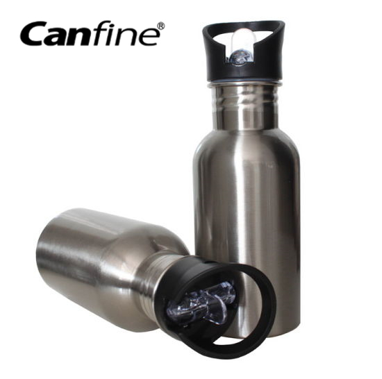 600ml Stainless Steel Water Bottle with Straw Top