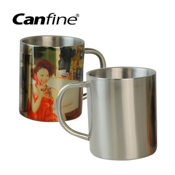 Coated Stainless Steel Mug with Handle for Sublimation Printing 300ml
