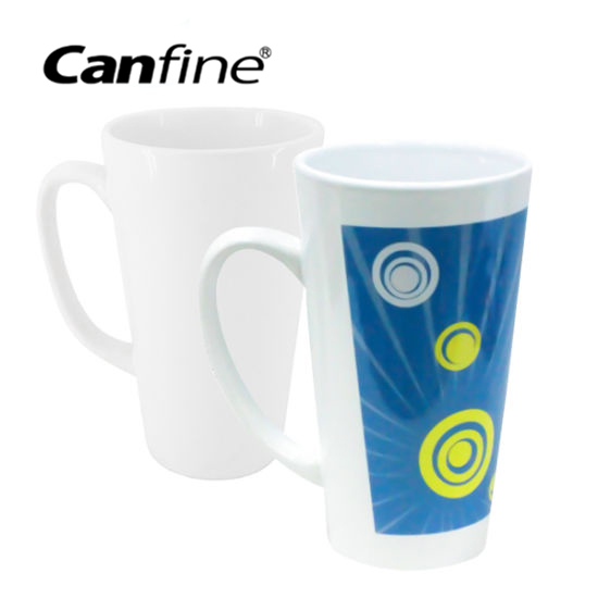 17oz V Shape Ceramic Coffee Mug with Sublimation Blanks
