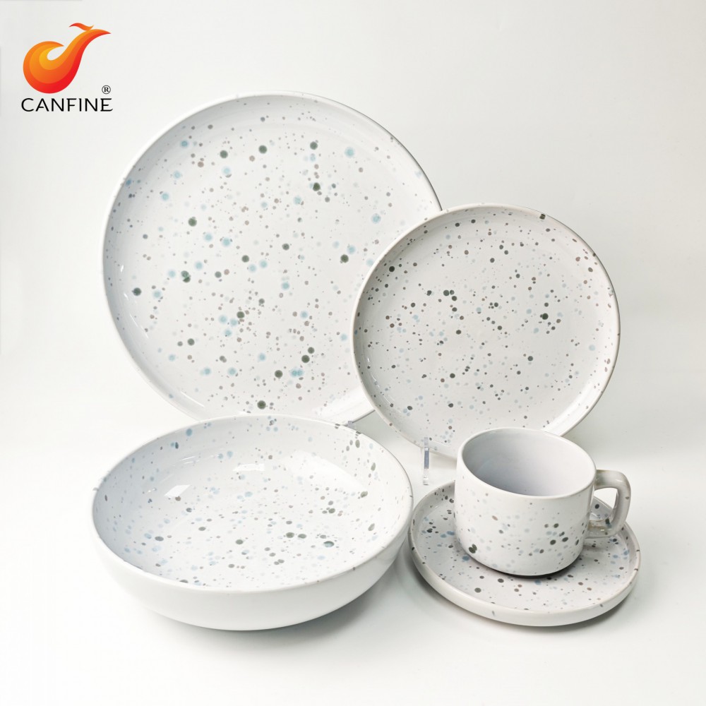Speckled Stoneware Dinnerware Set
