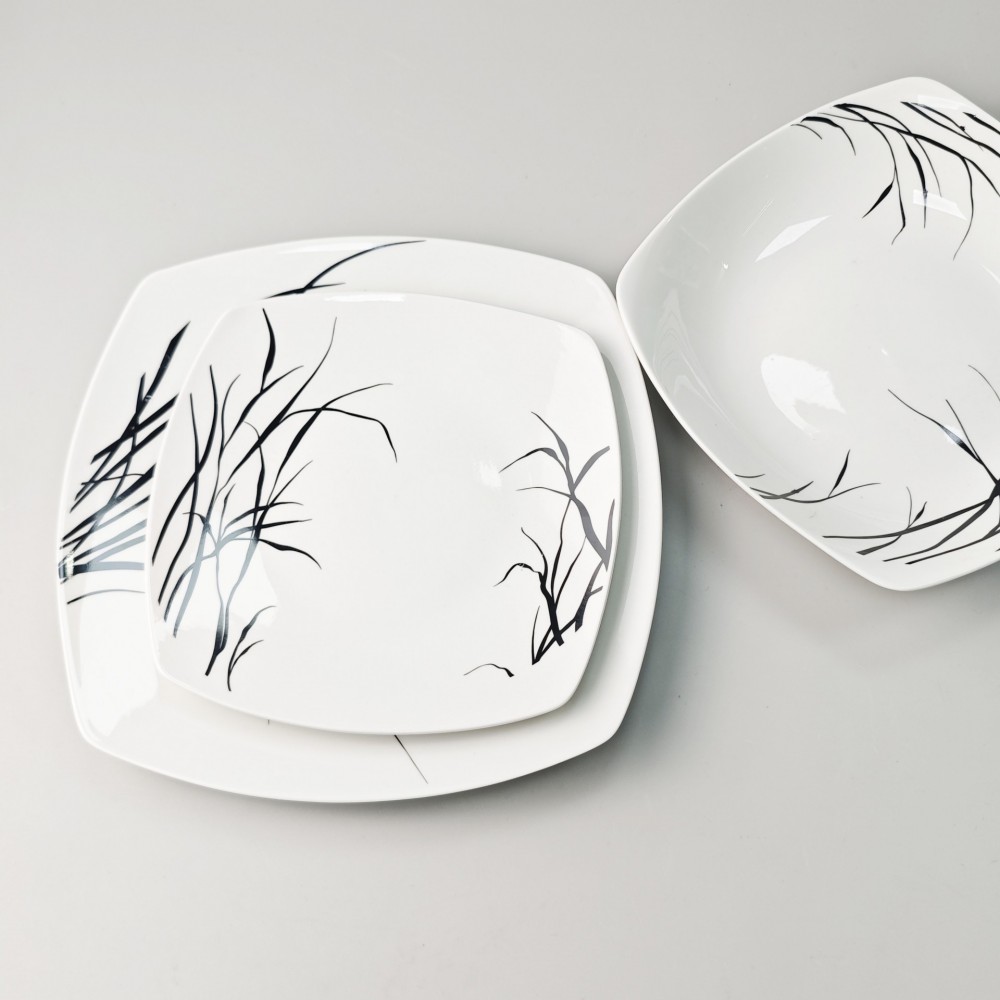 Decal dinnerware set