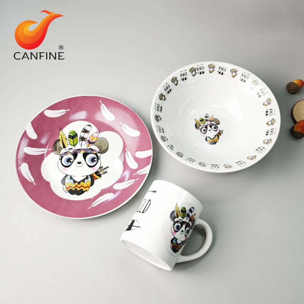 Cartoon Decal Dinnerware Set