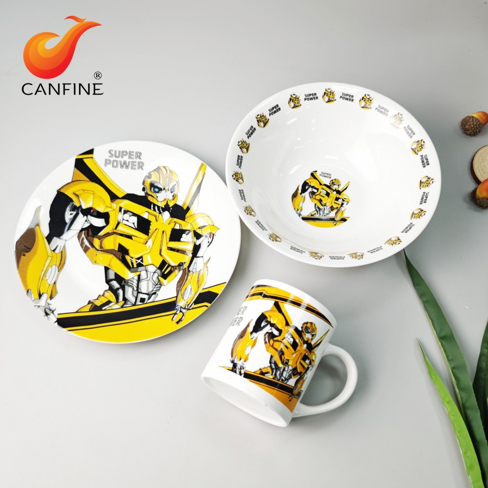 Cartoon Decal Dinnerware Set