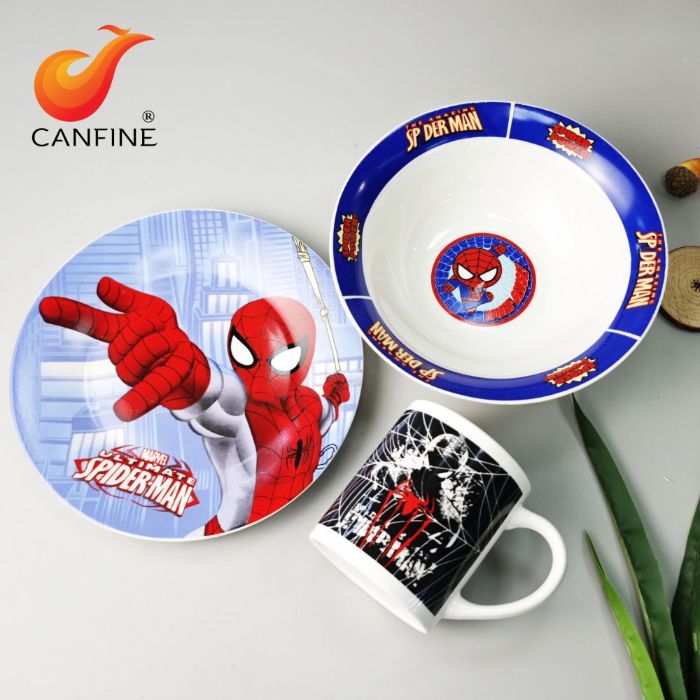 Cartoon Decal Dinnerware Set
