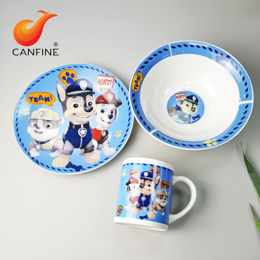 Cartoon Decal Dinnerware Set