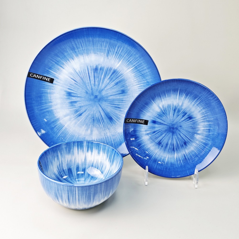 Blue gradient glaze dinnerware set