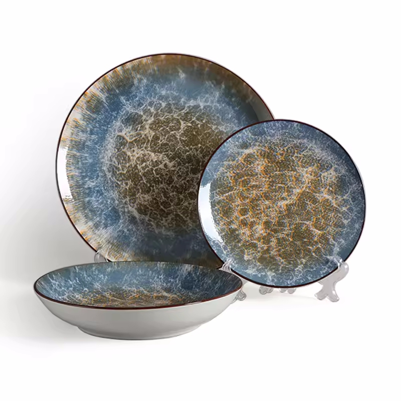 18pcs underglaze pad printing dinnerware set