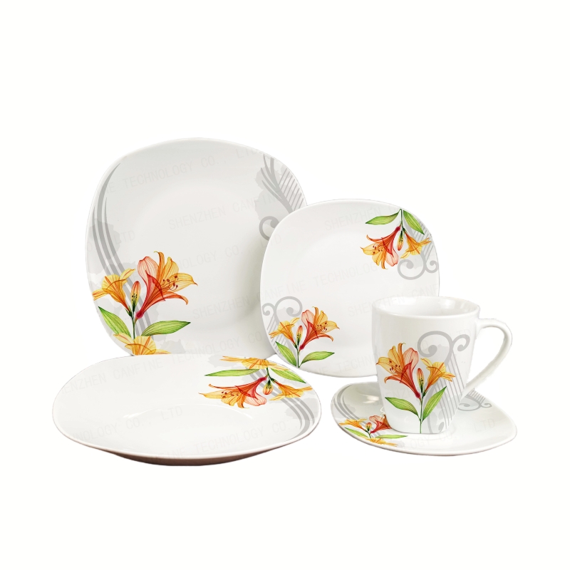 30-Piece Decal Dinnerware Set