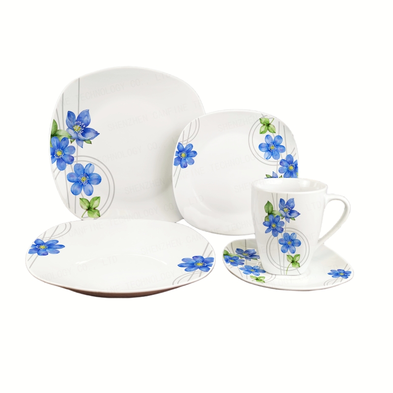 30-Piece Decal Dinnerware Set