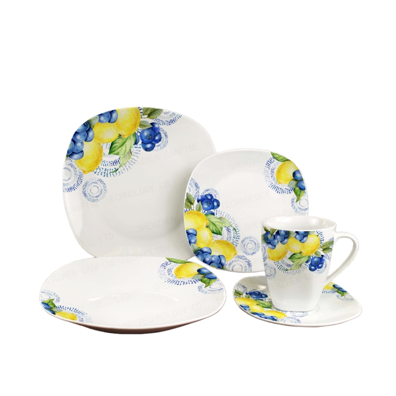 30-Piece Decal Dinnerware Set