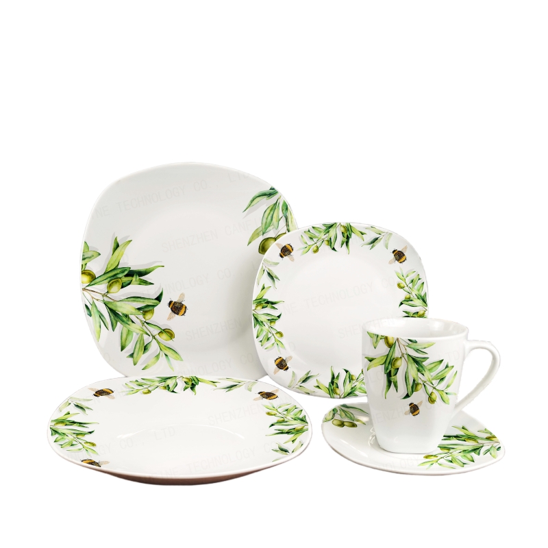 30-Piece Decal Dinnerware Set