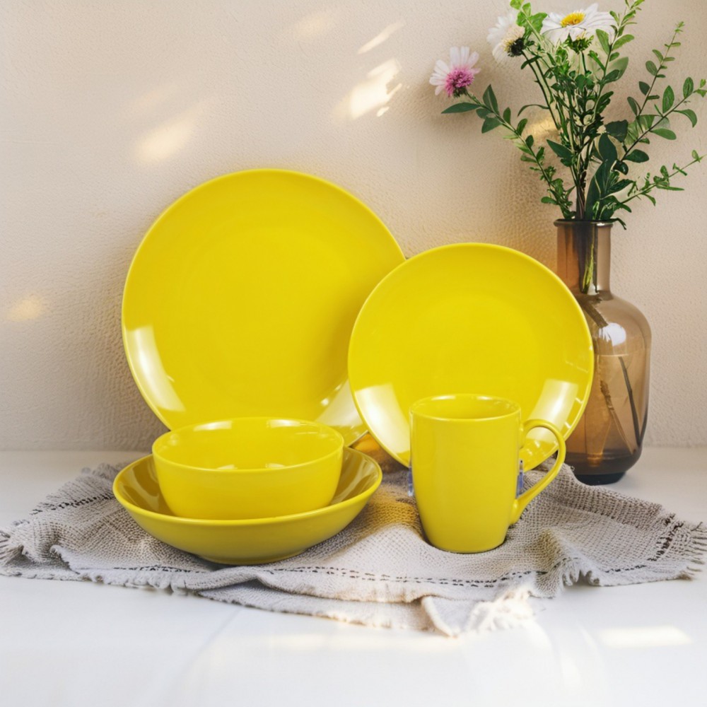Colored glaze ceramic dinnerware set