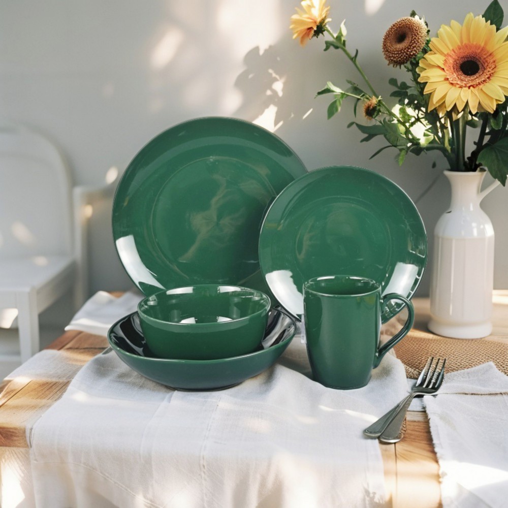 Colored glaze ceramic dinnerware set