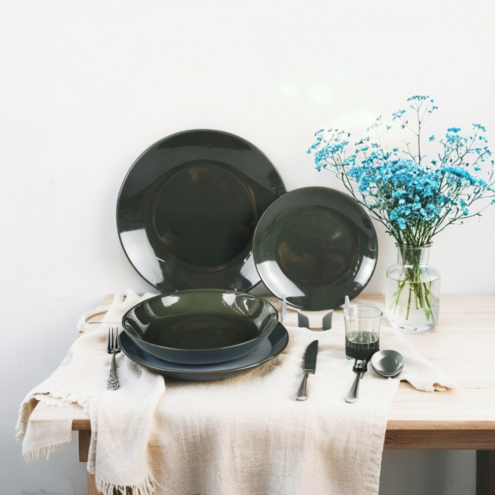 Colored glaze ceramic dinnerware set