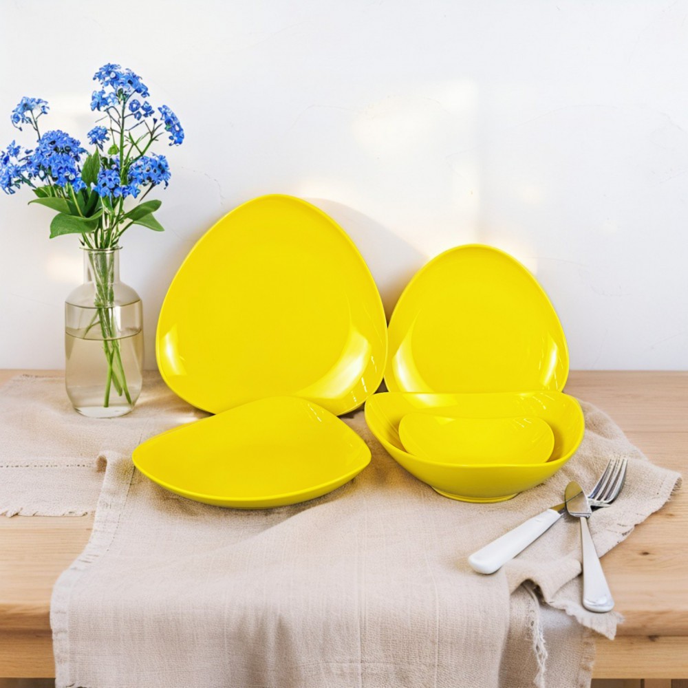 Colored glaze ceramic dinnerware set