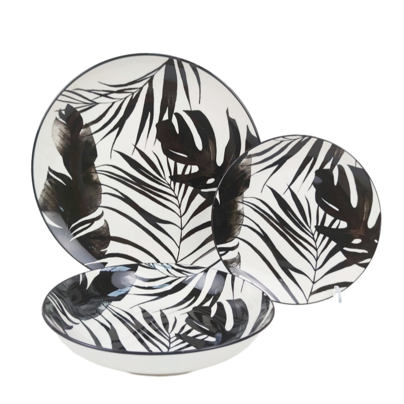 Pad-printed dinnerware set
